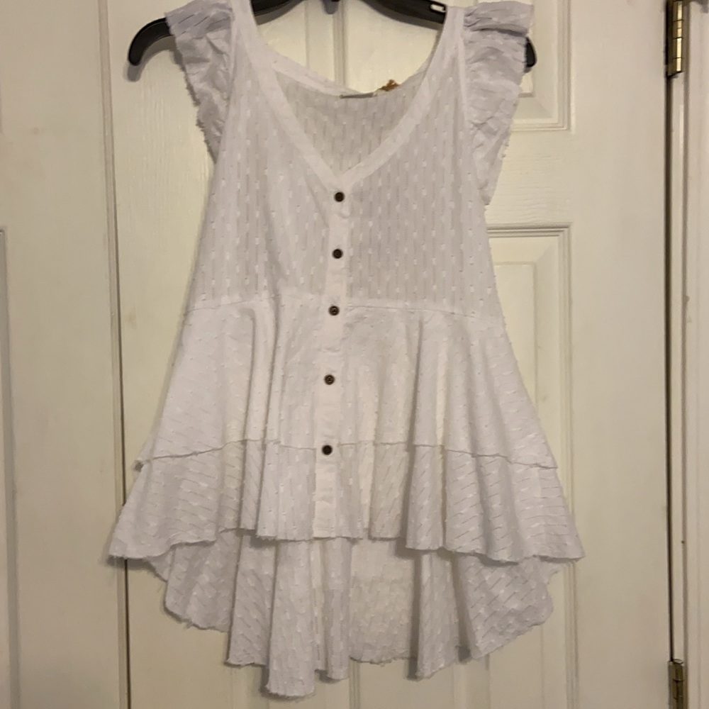 White Ruffled Shirt